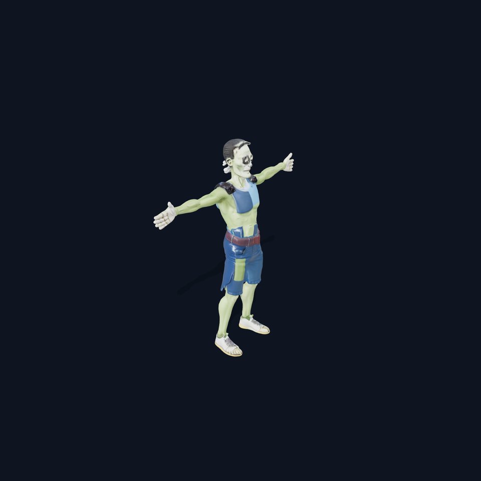 Patchwork Zombie Character model pack